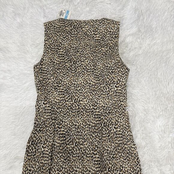 J McLaughlin Micro Animal Print Anne Sheath Dress Women Size 0 Sleeveless NWT - Picture 8 of 15